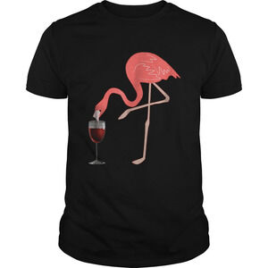 Wine Lovers  Flamingo Fun Party Tshirt